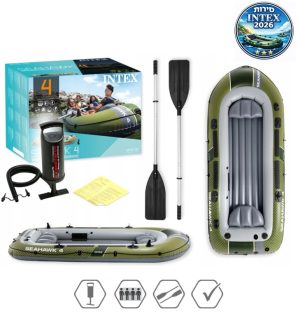 סירת INTEX 66334 SeaHawk ל‑4 אנשים בסירה מתנפחת עמידה