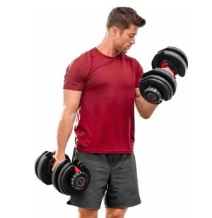 זוג משקולות אוניברסליות 40 ק"ג - משקולות יד מתכווננות