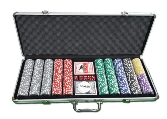 מזוודת פוקר מקצועית 500 ז'יטונים - 13.5 גרם