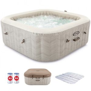 ג'קוזי מתנפח INTEX 28472 בעיצוב עגול – מתאים לחצר, למרפסת ולגג בכפוף לאישור.