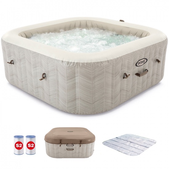 ג'קוזי מתנפח INTEX 28472 בעיצוב עגול – מתאים לחצר, למרפסת ולגג בכפוף לאישור.