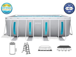 בריכת INTEX פריזמה אולטרה מלבנית 26770 מידות 4.00x2.00x1.22 מטר