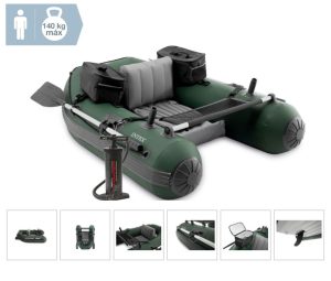 סירת דייג מתנפחת אינטקס 68381 Big Catch Pro במבנה קטמרן יציב.